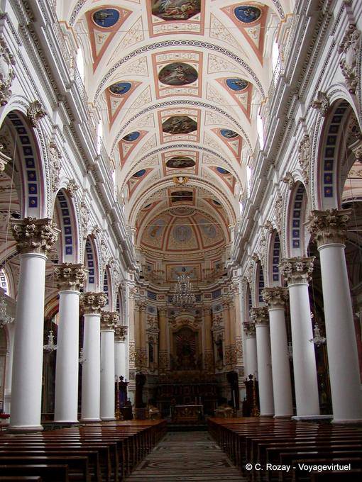 Inside the baroque cathedral of San Pietro, Modica - Italy