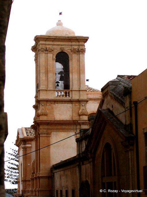 Bell tower in the city, Noto - Italy