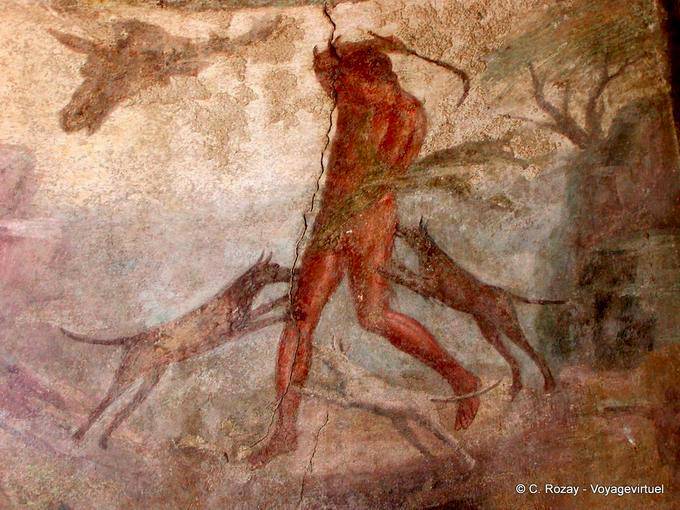 Cave Canem, mosaic of the house of the Tragic Poet, Pompeii - Italy