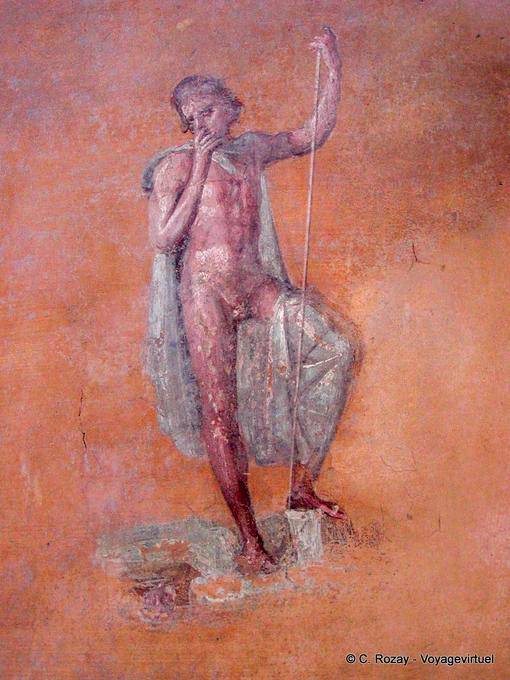 Painting of Pompeii, Narcissus, Achille di casa del Sacello o Sacello Iliaco - Italy