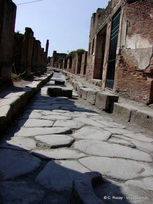 Via degli Augustali Street of ancient Pompeii - Italy