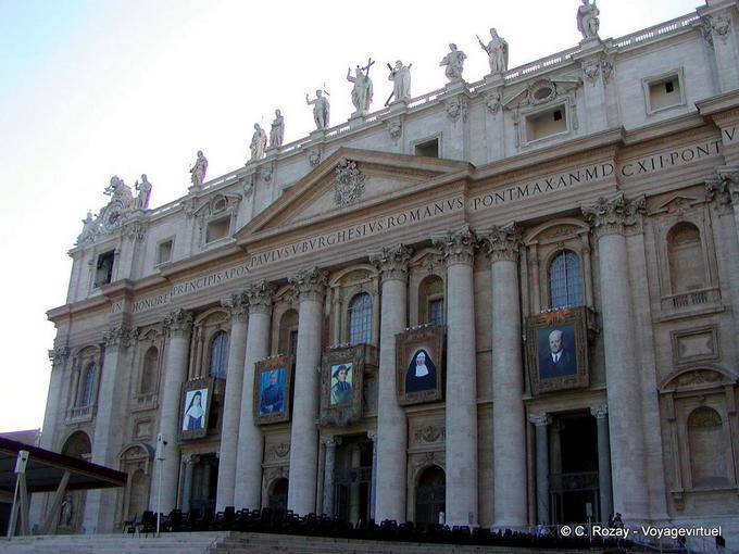 Pediment of St. Peter's Basilica, Vatican, Rome - Italy