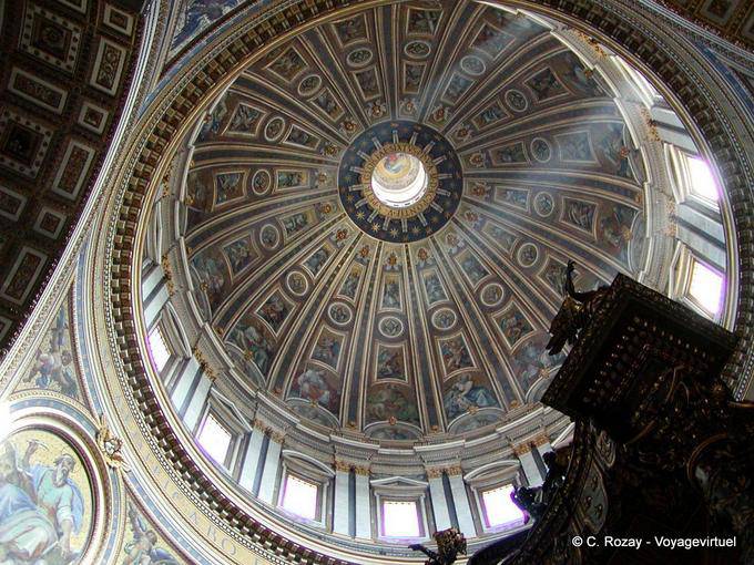 St. Peter's dome designed by Michelangelo, Vatican, Rome - Italy