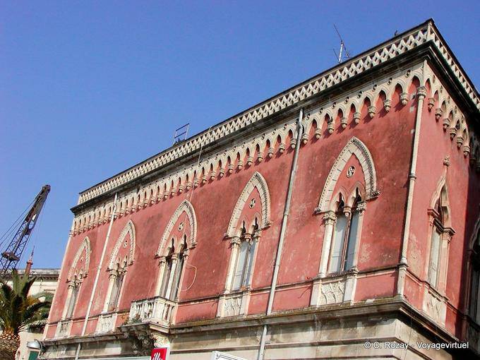 Gothic palace Antonio Cardile, Syracuse, Sicily - Italy