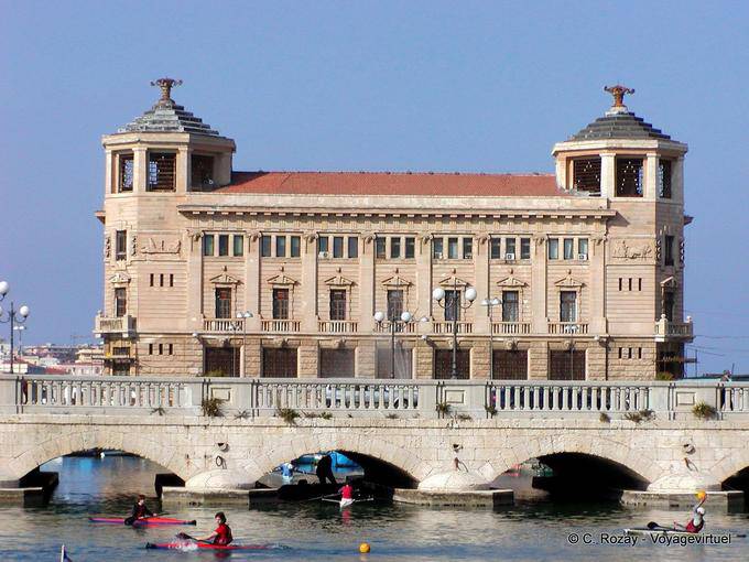 Access bridge to Ortigia Island, Syracuse, Sicily - Italy