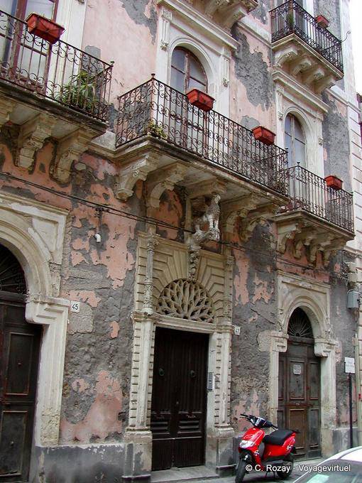 Facade and balconies, Syracuse, Sicily - Italy