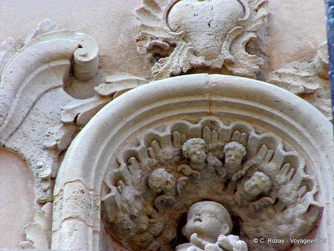 Detail of the cathedral, Syracuse, Sicily - Italy