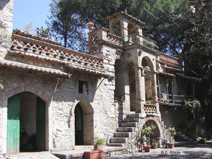 Exterior architecture of a villa, Taormina - Italy