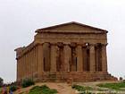 Facade and columns of the Temple of Concord, Agrigento, Italy.