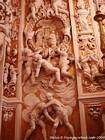 Focus on Baroque sculptures, Chiesa Annunziata, Castelbuono, Italy.