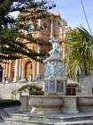 Statue in front of San Domenico, Noto, Italy.