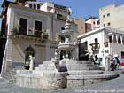 Fountain in Piazza Duomo, Taormina, Italy.