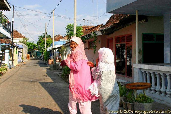 Smiling young Muslim in a street in Banyuwangi, Java - Indonesia
