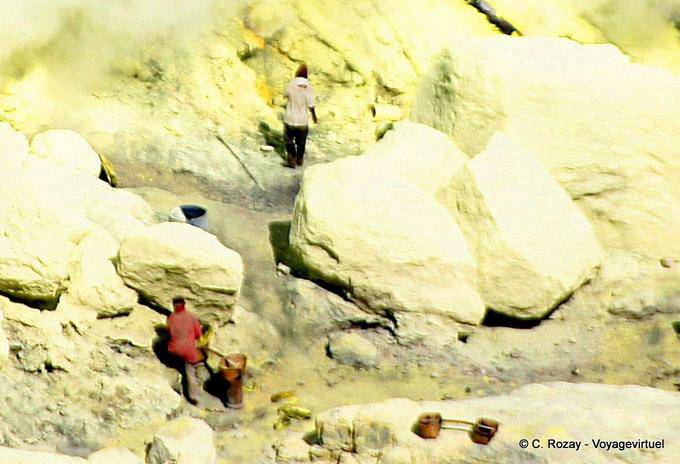 Focus on the hell of solfatara, Kawah Ijen, Java - Indonesia