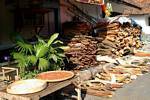 In the timber merchant and bark, Banyuwangi, Java, Indonesia.