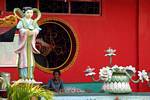 Ornament and statue of the Chinese Temple, Banyuwangi, Java, Indonesia.