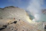 Kawa Ijen, at the edge of the caldera, Java, Indonesia.