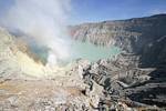 Overview of the crater of Kawah Ijen, Java, Indonesia.