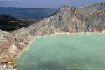 Located at 2,200 meters above sea level, acid lake Kawah Ijen, Java, Indonesia.