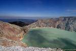 Shadow fumaroles on the lake, Kawa Idjen, Java, Indonesia.
