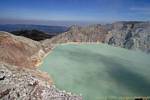 The beautiful turquoise acid lake, Kawa Ijen, Java, Indonesia.