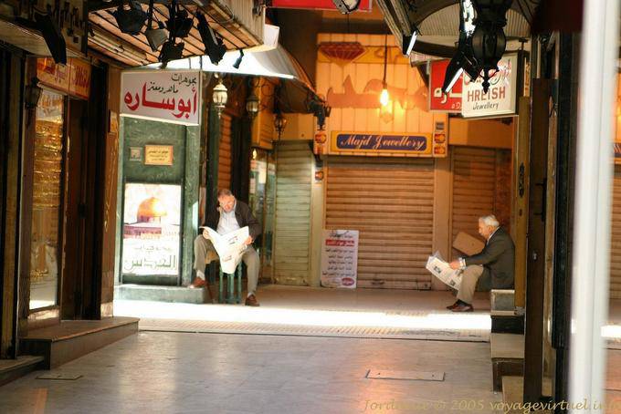 Reading the newspaper, Amman - Jordan