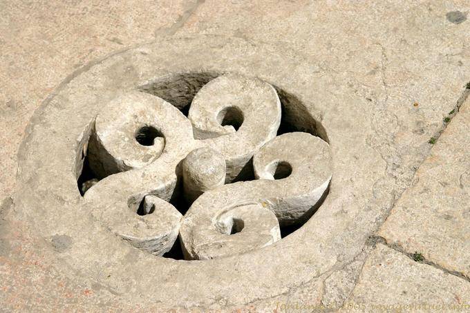 Basement window of the ancient Roman theater, Amman - Jordan
