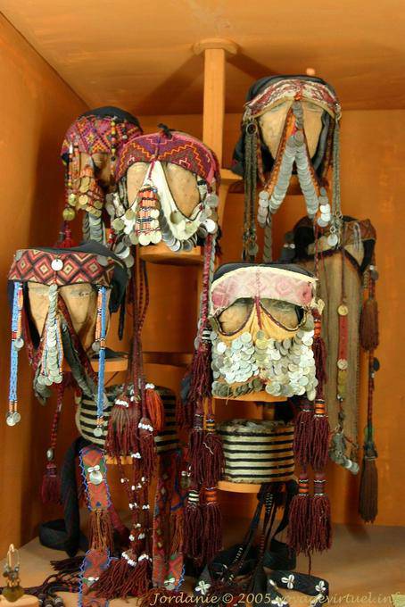Wedding masks and caps, museum Amman - Jordan