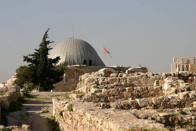 Umayyad Mosque, modern dome Amman Citadel - Jordan