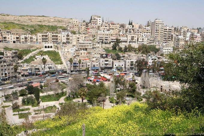 Garden in the heart of Amman, seen from the Amman Citadel - Jordan