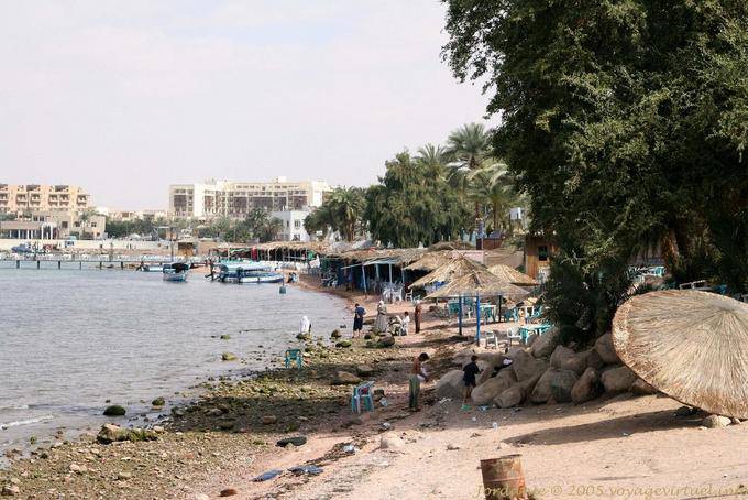 Beach in the center of the city, Aqaba - Jordan