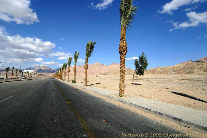 Start of desert road, Aqaba - Jordan