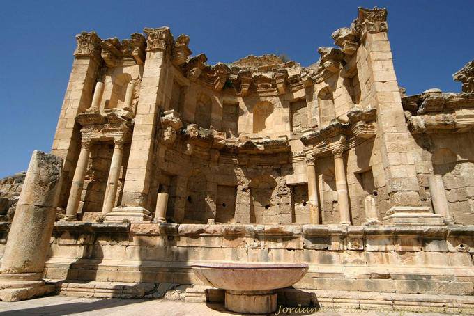The Nymphaeum, public fountain, Jerash - Jordan
