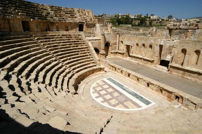 Bleachers and stage North Theater, Jerash - Jordan