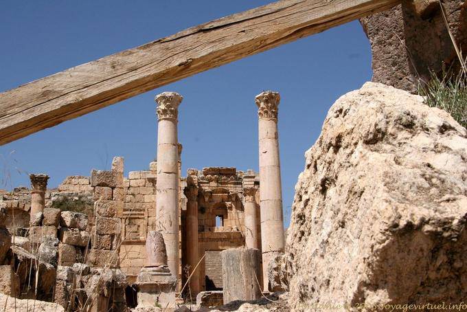Beam in the Baths, Jerash - Jordan