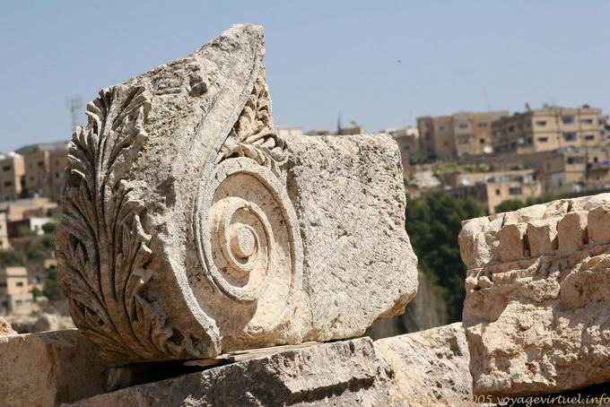 Sculptural detail with acanthus leaf, Jerash - Jordan