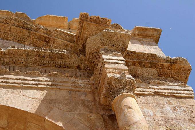 Pedimental decoration, Hadrian's Arch, Jerash - Jordan