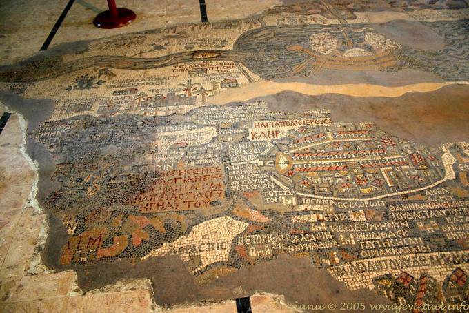 Mapping of the Holy Land and Jerusalem, Madaba map - Jordan