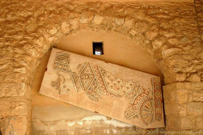 Archeological museum, mosaic with geometric patterns, Madaba - Jordan