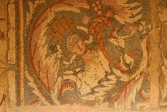 Fragment of the mosaic of the room Hippolyte, Madaba - Jordan
