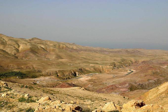 Wadi Mousa Ayun road to the Dead Sea from Mount Nebo - Jordan