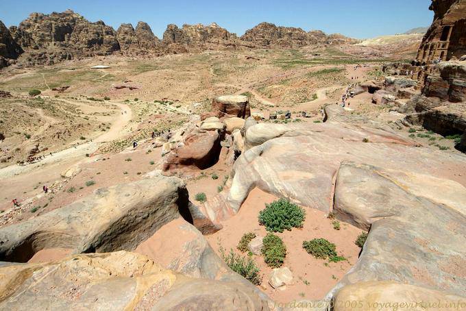 Panorama from the heights of Jabal Al-Kubtha, Petra - Jordan