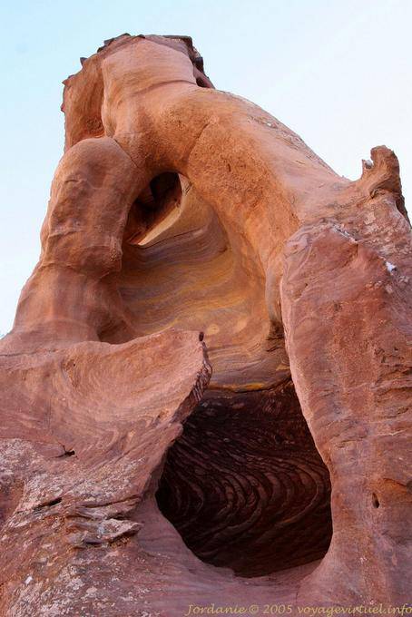 Geological formation behind the Deir Monastery, Petra - Jordan
