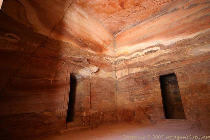 Inside the main hall of the Khazneh, Petra - Jordan