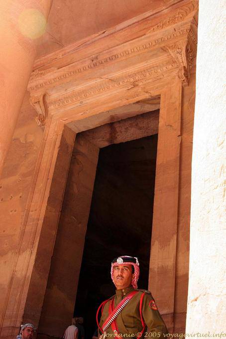 Soldier guarding the treasure, Petra Khazneh - Jordan