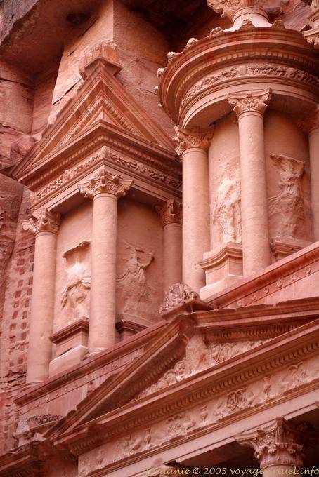 Focus on the urn of the Khazneh, Petra - Jordan