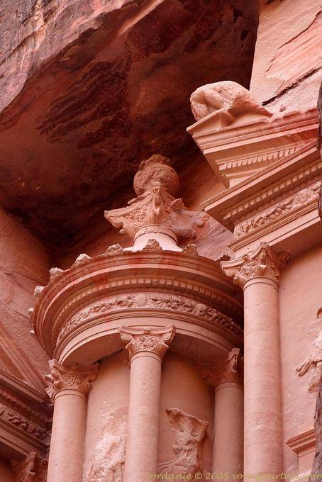 The top of the urn, El-Khazneh (Treasury), Petra - Jordan