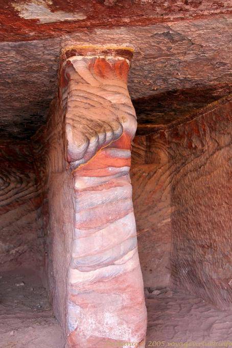 Variation of colors of an interior wall, Petra Khubta - Jordan