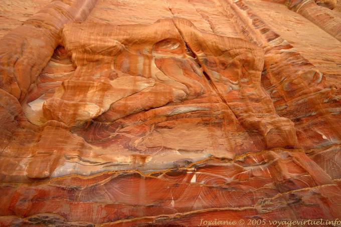 Facade remains carved Street Facades, Petra - Jordan
