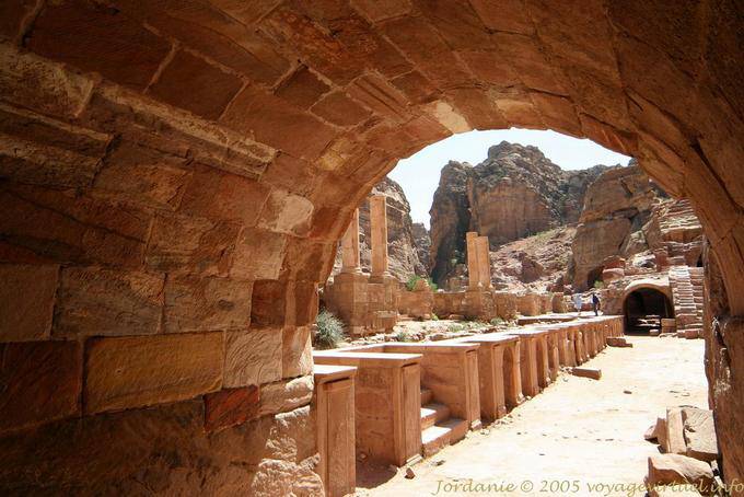 Passage in the Roman theater of Petra - Jordan